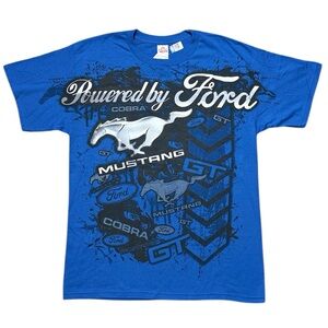 Alstyle Vintage Ford Mustang T-Shirt Graphic Tee Shirt Cobra GT AOP L Large New